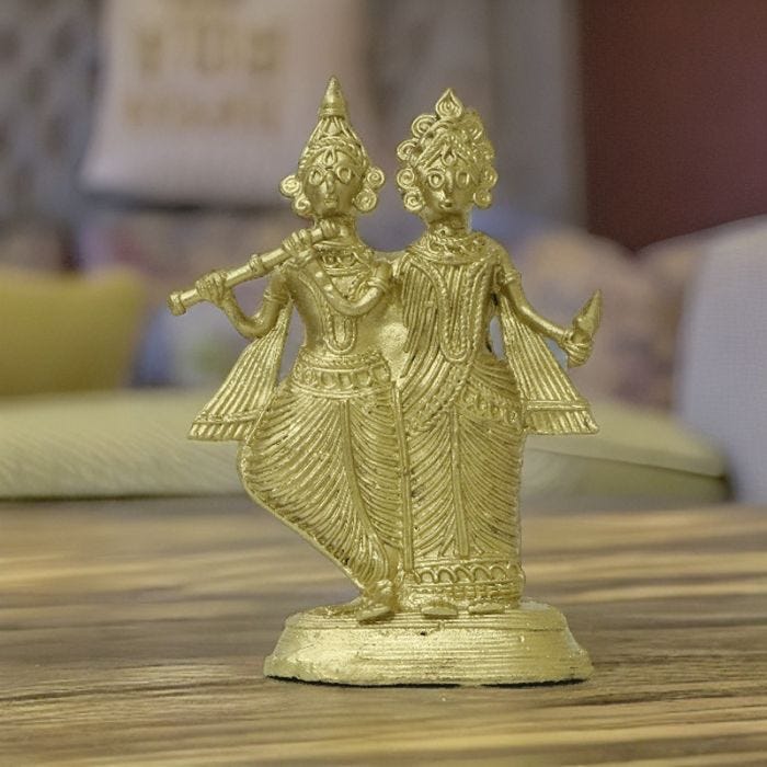 Radha Krishna Dokra Showpiece