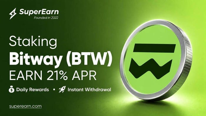 Стейкинг Bitway (BTW) под 21% APR в SuperEarn