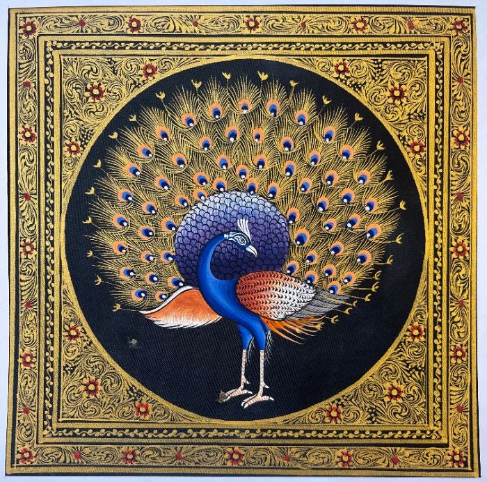 Fine Quality Peacock Miniature Painting