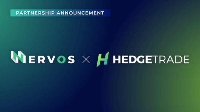 Nervos x HedgeTrade logos
