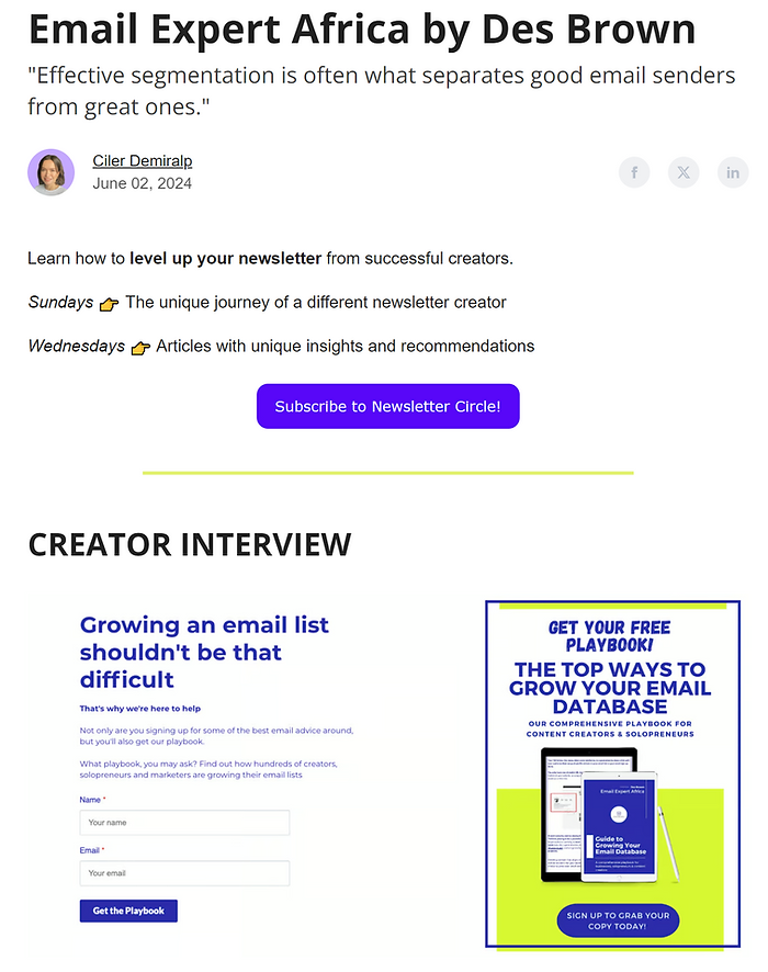 Intro to Ciler Demiralp’s interview with Email Expert Africa
