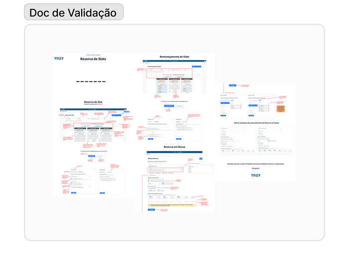 Documento de validação utilizado em projeto.