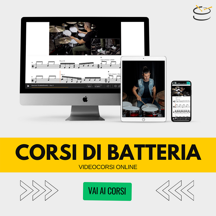 Corso di Batteria per Principianti “Batterista da Zero”