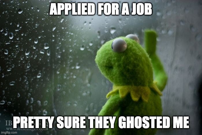 Meme: “applied for a job, pretty sure they ghosted me”
