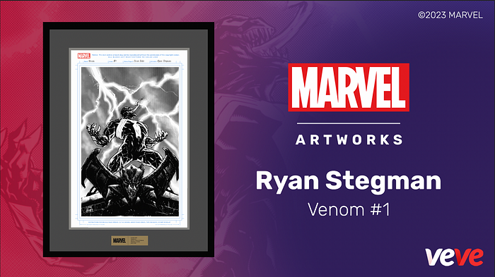 Marvel Artworks: Ryan Stegman — Venom #1 digital art NFT on VeVe