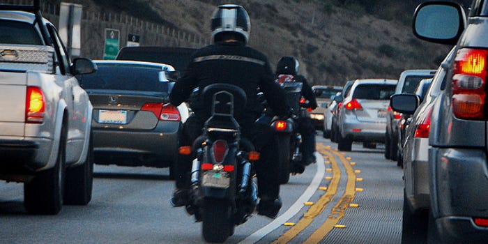 Motorcycle lane splitting