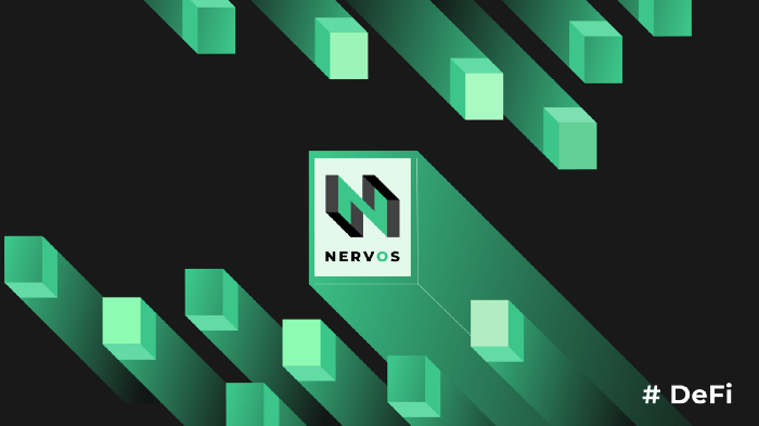 Nervos logo and blocks representing DeFi space