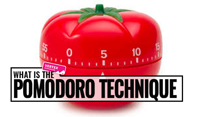 A Pomodoro kitchen timer, after which the method is named