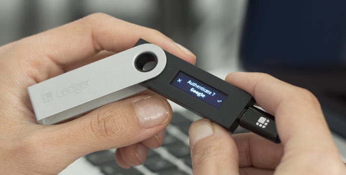 Featured image: Ledger Nano S used as a key fot two-factor authentication
