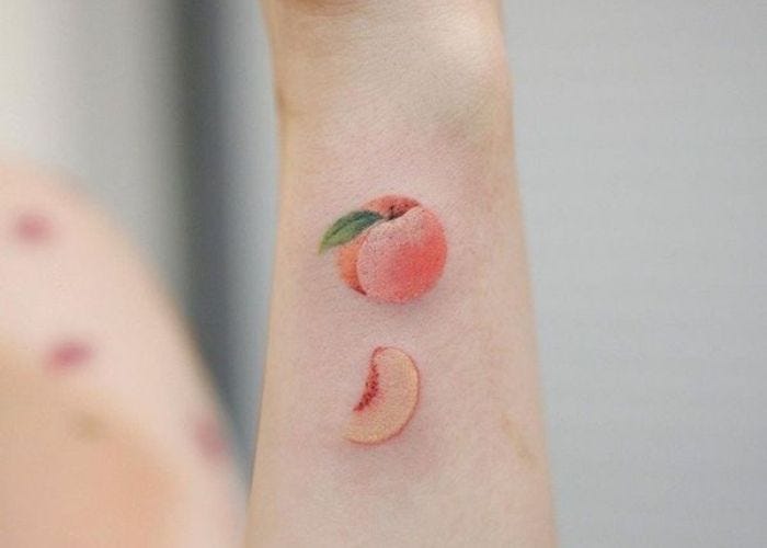 Peach Tattoo Ideas