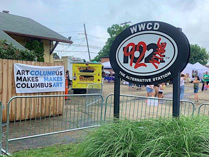 The exterior of WWCD, during one of their Front Street Flea events