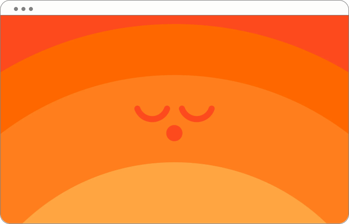 Screenshot of the smiley animation from Headspace.