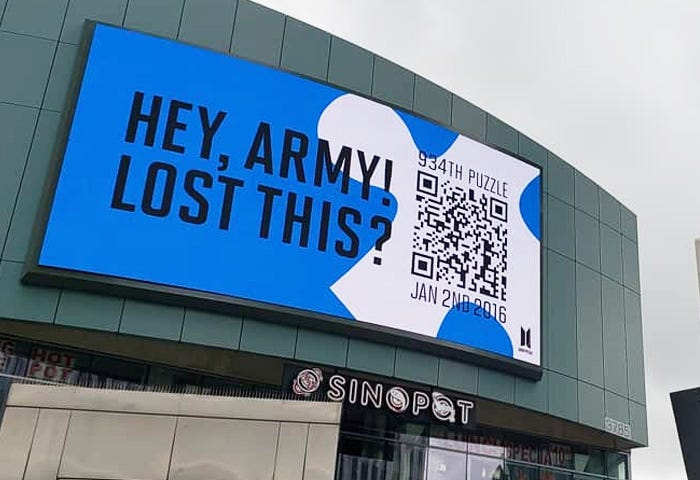 Unique use cases of using QR code on billboard