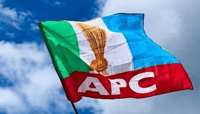 The official flag of Nigeria’s ruling All Progressives Congress