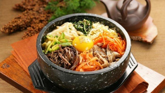 Foto Makanan populer korea Bibimbab