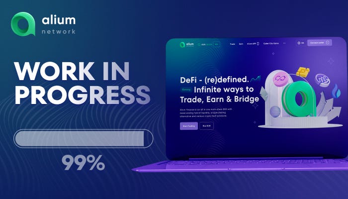 Work in progress for Alium team with announcements about some good things coming in May!