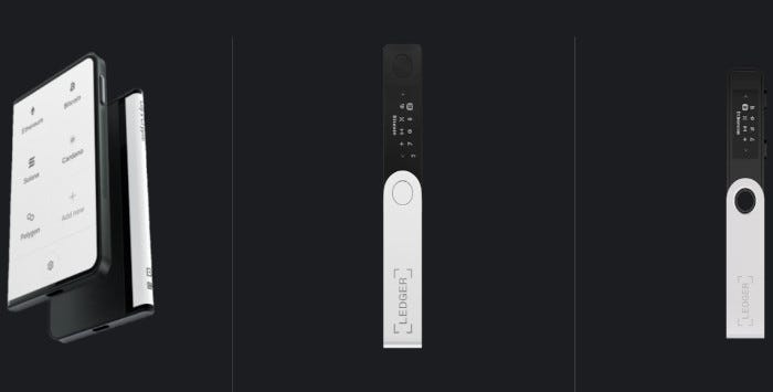 Featured image of the Ledger Stax, Ledger Nano X and Ledger Nano S Plus