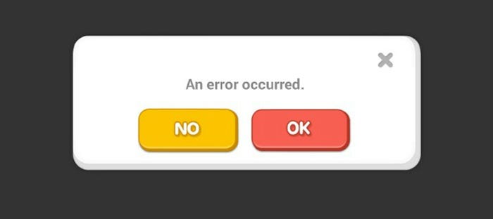 dialog without context and don’t provide user to recover from error