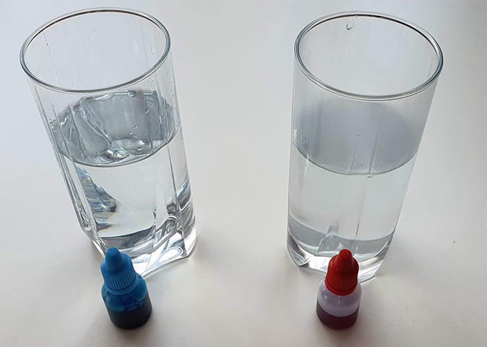 Materials needed to demonstrate diffusion in water
