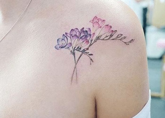 Freesia Flower Tattoo