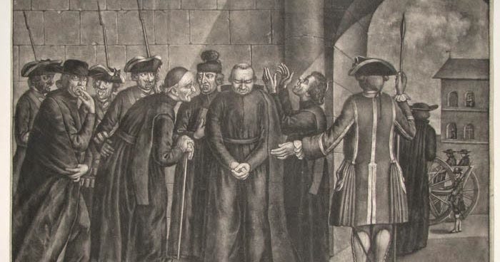 Artwork of the Inquisition and persecution