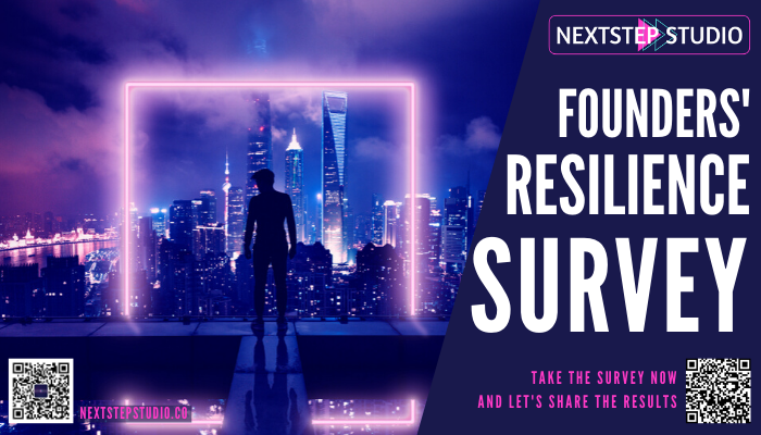 Scan the QR Code (right) or click to take the Founders Resilience Survey now produced by NextStep Studio