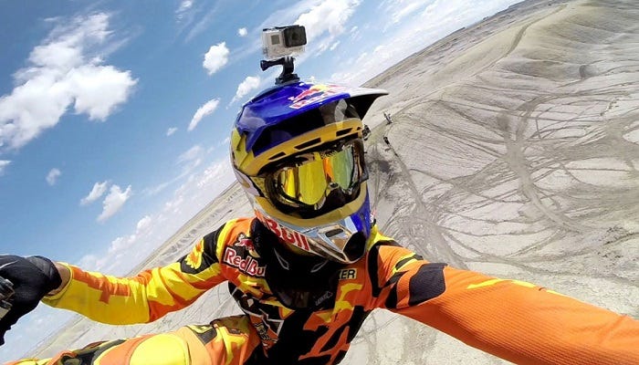 Motorcycling with a GoPro action camera