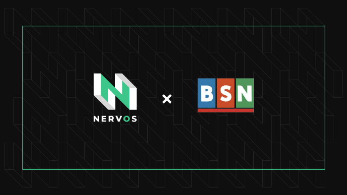 Image with logos for Nervos and BSN, China’s Blockchain Service Network