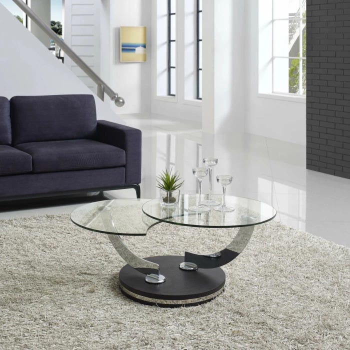 modern glass coffee table