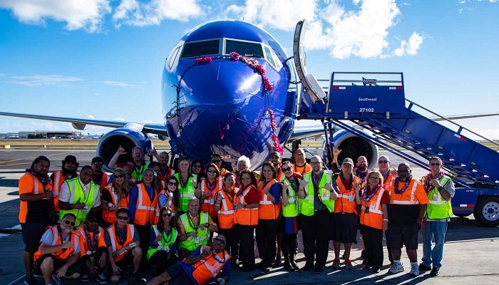 Employees of the Southwest Airlines