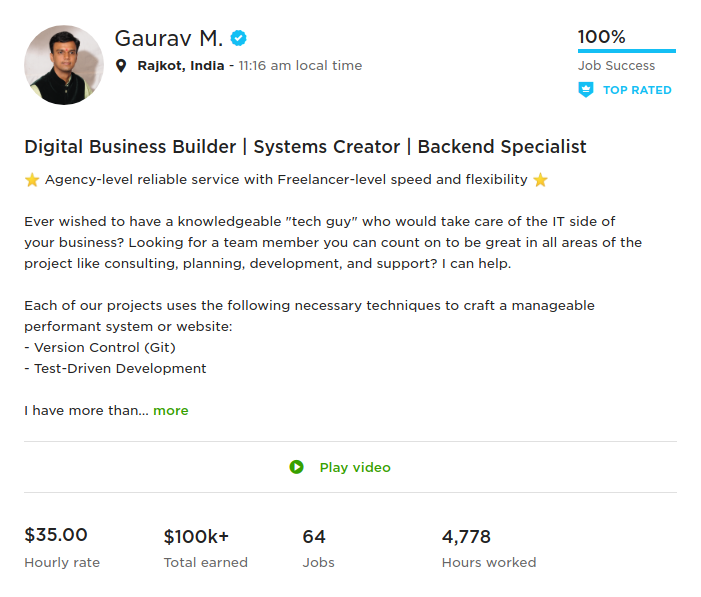 Upwork Profile