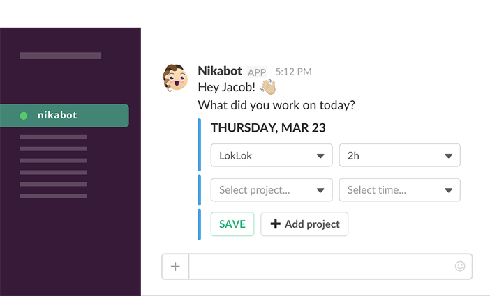 Nikabot Slack integration