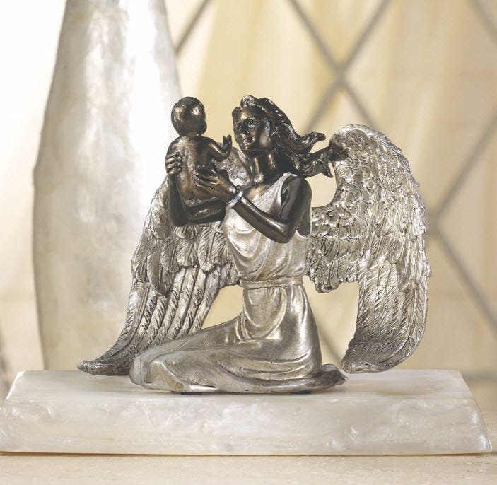 Angel with Child Figurine