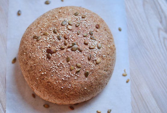 Whole Wheat Seed-Topped Boule