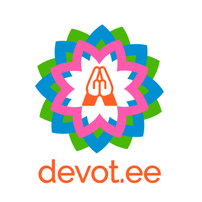 A company logo reading devot.ee with two joined hands in the middle.