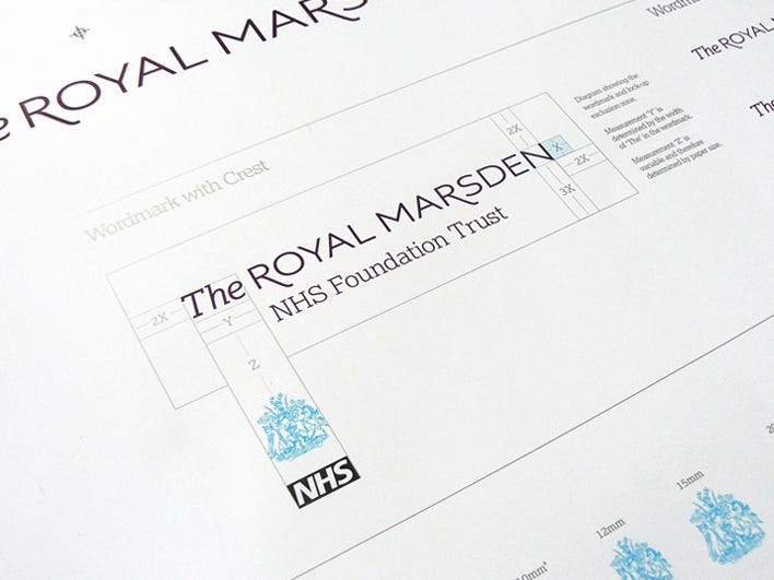 An image showing our work on the Royal Marsden wordmark