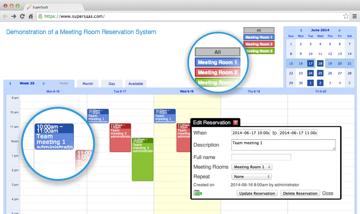 scheduling team meetings with our resource schedule