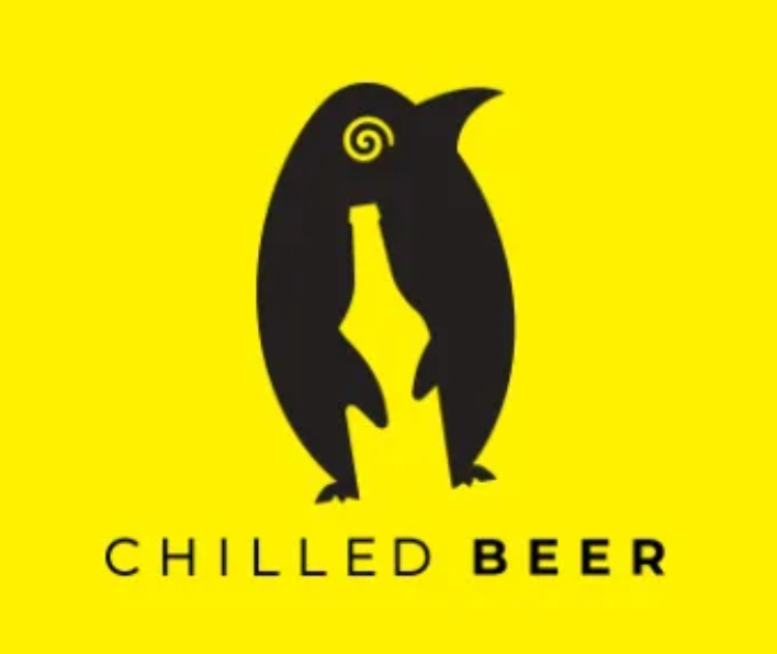 cute penguin holding a beer