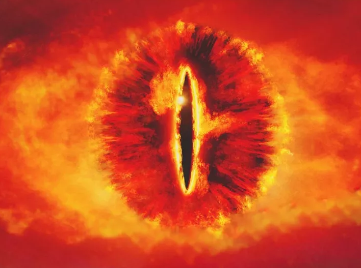 The eye of Sauron from The Lord of Rings movie, a depiction of Einstein’s Eye and the black hole image