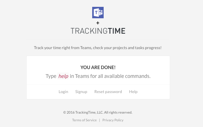 What happens when you add TrackingTime to Microsoft Teams