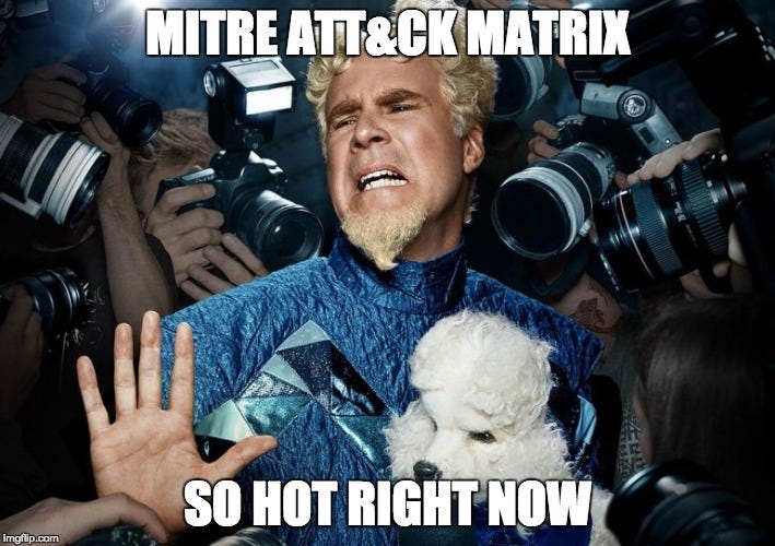 MITRE ATT&CK matrix is so hot right now meme