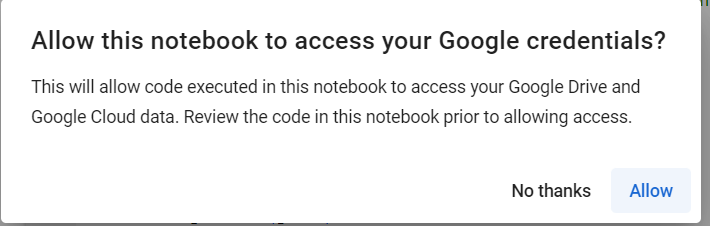 Grat Access to Google Colab to your Google Drive to retrieve a copy of your stored runtastic data