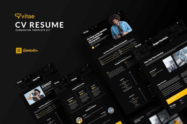 Vitae — CV Resume Elementor Template Kit