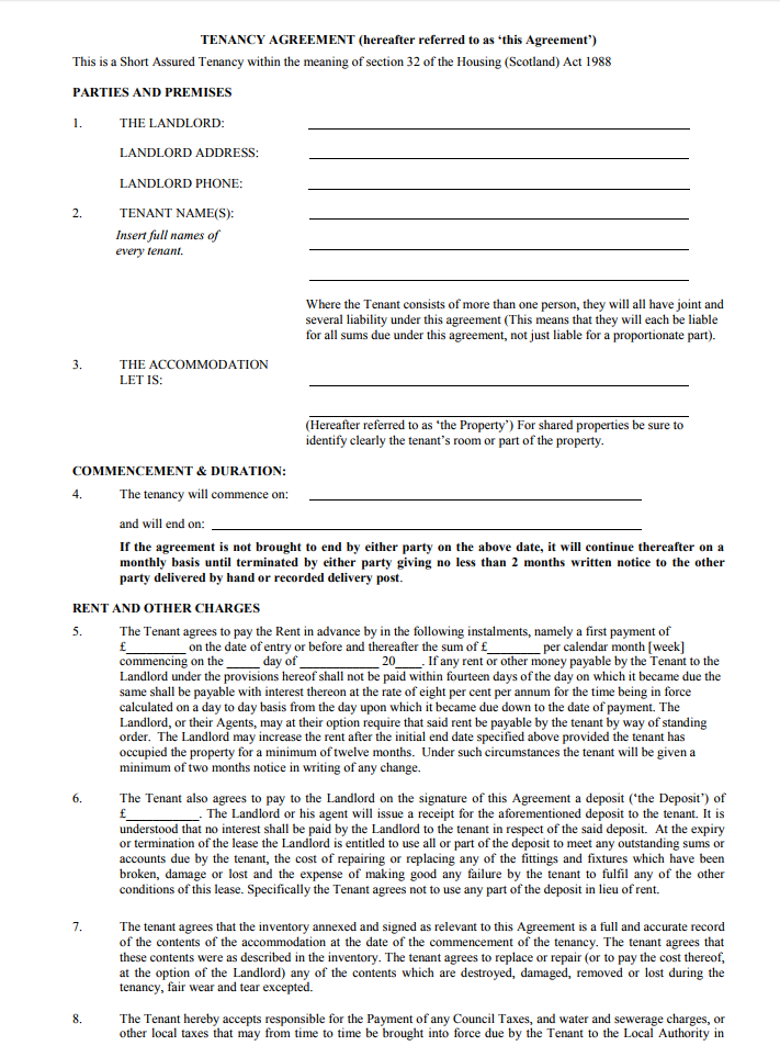 Tenancy Agreement Templates 17+ Free Word & PDF Formats Tenancy agreement template, Tenancy