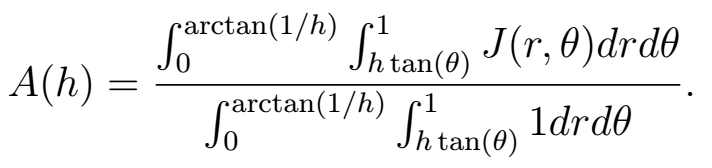 Equation for average infintesimal area