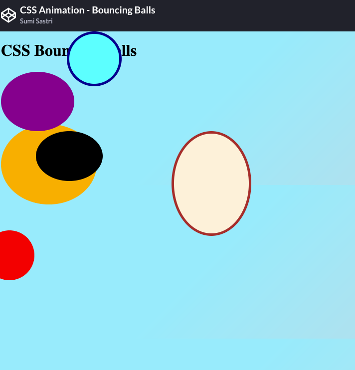 A CSS Bouncing Balls Animation project