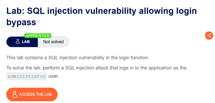 PortSwigger SQLi Lab 2: