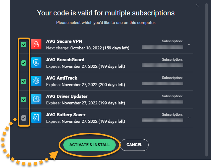 Activating Your AVG Subscription