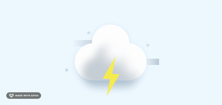 image of a storm cloud emitting a flashing bolt of lightning