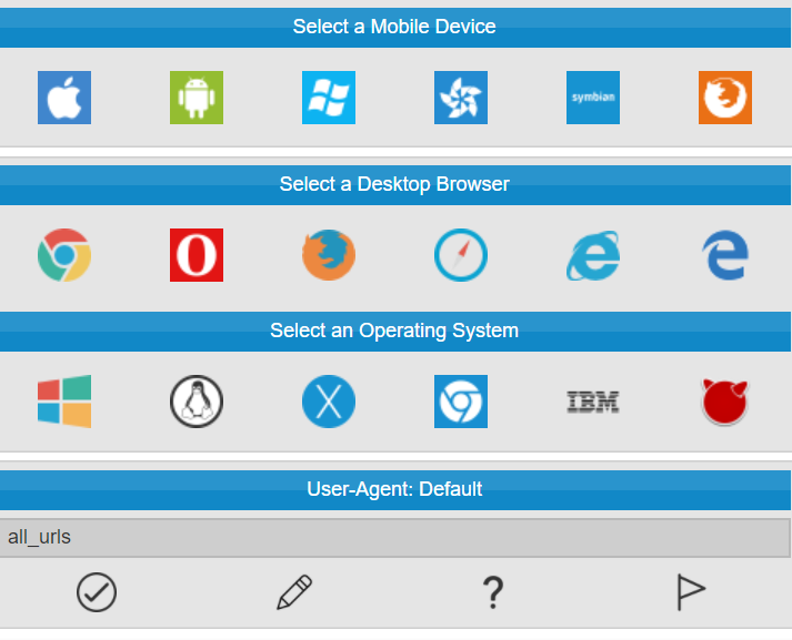 user-agent switch